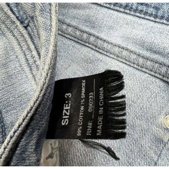 Fox Jeans Women’s Blue Distressed Straight Pockets Size 3 - Picture 9 of 11